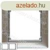 Legrand Valena keret ketts, vzszintes, alu ngyzetmints, 