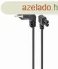 Gembird PC-184L Power cord (C7), angled connectors 1m Black