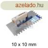 Kubala, fogazott glettvas rozsdamentes fa nyl 130 x 270 mm,
