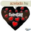 Szv alak prna, fekete, szvek, szeretlek