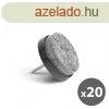Btor filcprna szett (szeges) - 20 db / csomag - szrke