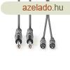 Nedis flprofi audi kbel COTH23320GY50, 2 x 6,35mm mon ja