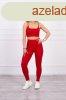 Crop-top trningruha pntokkal, modell 9355 piros