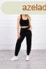 Crop-top trningruha szett pnttal 9334 fekete