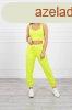 Crop-top trningruha pnttal 9334 neon srga