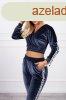 Brsonyos szett Queen crop-toppos melegt felsvel grafit s