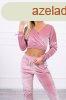 Brsonyos szett Queen crop-toppos melegt felsvel rzsasz