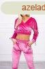 Brsonyos szett Queen crop-toppos melegt felsvel fukszia 