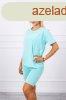 Szett top + rvid cicanadrg modell 9099 menta zld