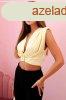 Crop-top blz mly kivgssal s dszes csattal, 6101-es mod