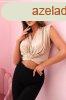 Mly kivgs, dekoratv csattal elltott crop-top blz, 610