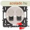 Legrand Cliane 2xRJ45 Cat. 6 UTP csatlakozaljzat, titnium