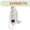 EMOS P1421, Hosszabbt 1,4 m / 4 aljzat / fehr / PVC / 1 m
