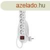 EMOS P1621, Hosszabbt 1,4 m / 6 aljzat / fehr / PVC / 1 m