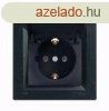 ASFORA fldelt csatlakozaljzat 1-es fedeles IP66 / Fekete (