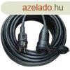 Dugs leng hosszabbt 3x1,5mm2 gumivezetkkel 10m Fekete /