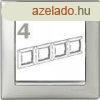 Legrand Valena 4-es keret alumnium-ezst