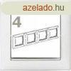 Legrand Valena 4-es keret fehr-ezst