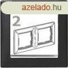 Legrand Valena 2-es keret fekete-ezst vzszintes