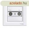 Schneider Asfora TV-R aljzat, tmen, 8 dB, komplett, fehr