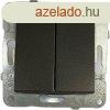 Panasonic Karre Plus dupla vltkapcsol 106+6 fekete (keret