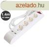 Hosszabbt 4-es elosztval, kapcsolval (4 fldelt + 2 USB)