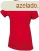 Ni V-nyak rvid ujj pamut pl, Kariban KA381, Red-3XL