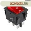 Billen kapcsol 3pol./6pin ON-OFF-ON 250V/15A piros