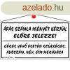 Informcis tbla, 22,5x12,5 cm, "FS szmla ignyt k