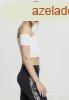 Urban Classics Ladies Cropped Cold Shoulder Smoke Top white