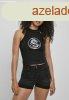Mr. Tee Ladies Dragon Turtleneck Short Top black