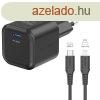 SWISTEN hlzati adapter 1x USB-C 35 W PD, fekete + adatkbe
