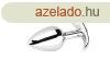 ZENN Smooth Metal Butt Plug with Diamond - Medium