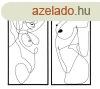 Fali dekorci, vonalrajz, ni test, arany, fekete - NU - Bu