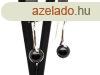 Flbeval goly obszidin ezst velt lgs 10-11mm