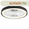 Okos mennyezeti ventiltor fekete 54 cm LED-del, fnyerszab