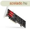 AXAGON PCEM2-ND, PCIe x8 vezrl - 2x M.2 NVMe M-key slot, R