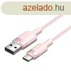 Vention USB-A 2.0/M -> USB-C/M, 2m,(pink,3A), kbel