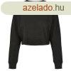 Build Your Brand Ni hossz ujj crop top fels - Fekete | L