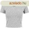 Build Your Brand Rvid ujj ni crop top pl - Szrke | S