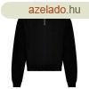 Just Hoods Ni crop top pulver rvid cipzrral - Fekete | X