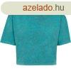 Build Your Brand Ni crop top pl Acid Washed - Teal / feke