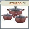 Bachmayer 6 rszes grnit bevonatos lbas szett BM-7869