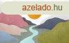Hegyek kzti folyt brzol tapta, 400x250 cm, rzsaszn -