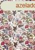 Sokszn nvnymints tapta, 200x280 cm, rzsaszn - zld -