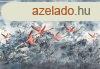 Repl flamingkat brzol tapta, szrke erdvel a httrb