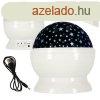 Csillagprojektor jszakai fny 2in1 USB fehr