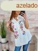 Mints, mellnl gombos, 100% pamut tunika M-L-XL