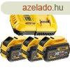 18V/54V FLEXVOLT gyorstlt + 3 db 18V/54V XR FLEXVOLT akkum