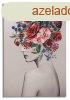 Vszon fali kp, ni portr, virgos, 80x120 cm - BOCCELLI -